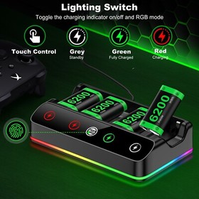 4 Pack 6200mWh Rechargeable Controller Battery Pack for Xbox Series X|S/Xbox One