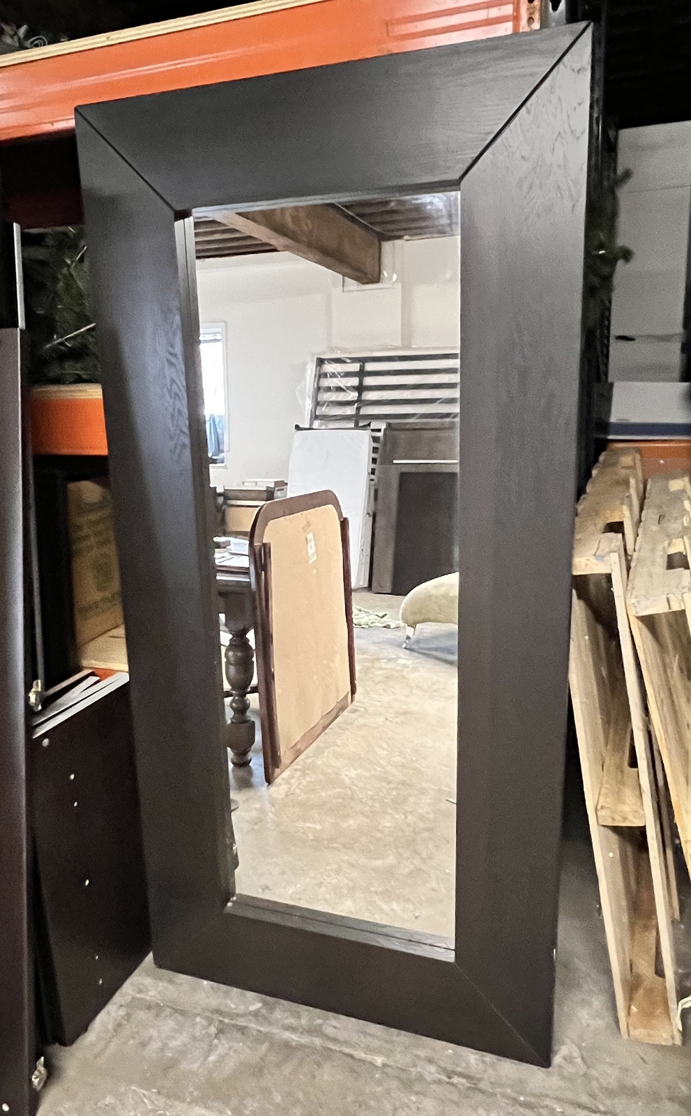 Large Heavy Wood Framed Floor Mirror JC15516 eBay