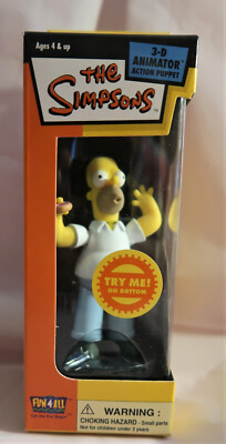Simpsons Puppet THE SIMPSONS 3-D ANIMATOR ACTION PUPPET HOMER 2003 FUN 4 ALL NEW IN ...