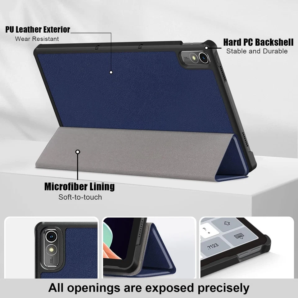 For Lenovo Tab M11 K11 M10 M9 M8 P12 P11 Nook 9" 11" Case Smart Shell Fold Cover - Image 3 of 4