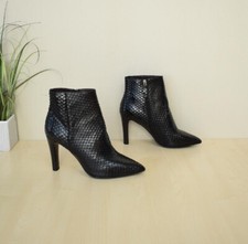 schicke Elvio Zanon Echtleder High Heel Stiefeletten Gr. 41 Designer Boots - NEU