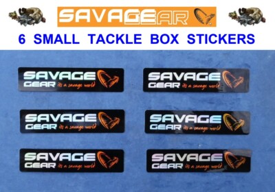 SAVAGE GEAR 6 X-SMALL TACKLE BOX AUFKLEBER FÜR KÖDERBOX SITZBOX WASSERDICHT TASCHEN