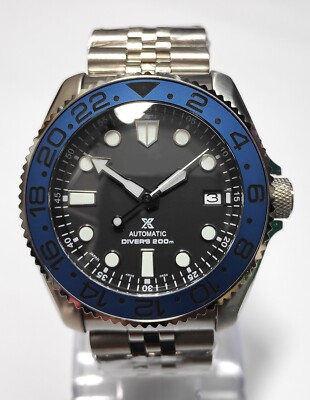 SKX007 MM200 BLK Dial Seiko NH35 Modded Custom Divers Watch