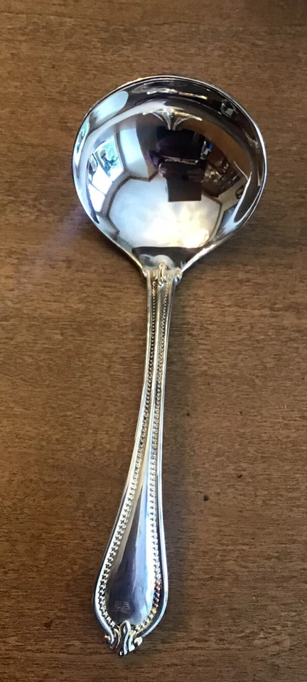 International YORKSHIRE BEAD-Beaded Edge Silverplate Gravy Ladle NEW In Plastic - Изображение 3 из 4