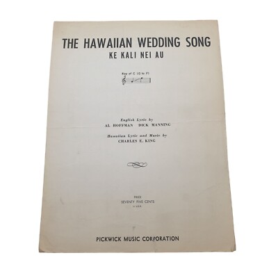 Vintage Sheet Music Hawaiian Wedding Song 1926 Piano Voice Ukulele