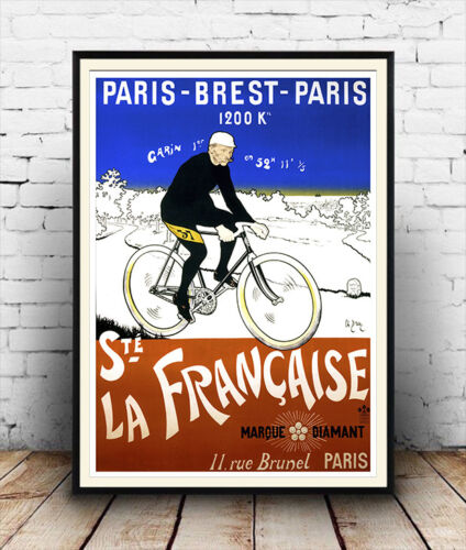 La Francaise: Retro französisches Fahrradplakat Reproduktion - Bild 1 von 2
