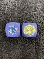 Yugioh ManaMoon Amanda Lapalme Purple Dragonmiad Dice Pair + Dice Bag