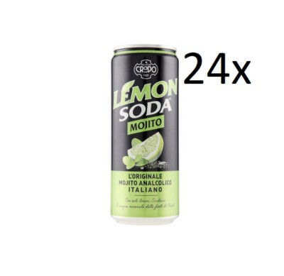 24x Mojitosoda Alkoholfrei Italienische Mojito Getränk Einwegdosen 33cl