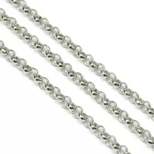 10m 304 Stainless Steel Unwelded Rolo Belcher Chains Jewelry Making Chains 3x1mm