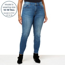 DG2 Diane Gilman Infinity Stretch Tri Fit Jeans Midtone 22W 24W 26W