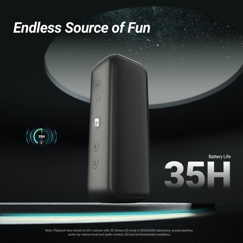 Tragbarer Bluetooth Lautsprecher, 30W Musikbox mit leistungsstarker Klang, 35h A - Bild 4 von 7