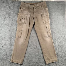 Mason's Military Paratrooper Cargo Pants Mens 52(36 Fits) Beige Made In Italy