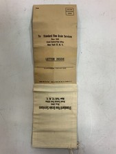 Vtg Standard Fine Grain Services Canvas  Paper Bag Shipping Memorabilia