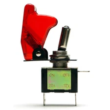 Kill Switch Transparent Red Automotive Toggle Switch 12V Switch + Red LED 20A NOS
