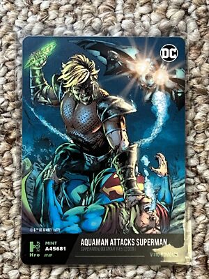 DC Hybrid Cards - Aquaman Attacks Superman - Physical Only - Mint