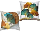 Throw Pillow Cover Farhouse Plant Leaves - 18