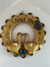 Vintage Handcrafted Salt Dough Decorative Folk Art Farmhouse Decor Ducks Geese