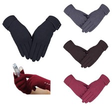 Womens Warm Smart Touch Screen Gloves for Smartphone windproof driving gloves