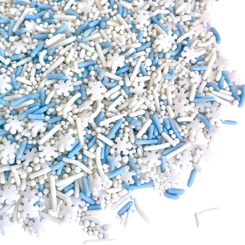, Natural Sprinkles, No Artificial Dyes, Snowflake Edible Sprinkles, Holiday Cak