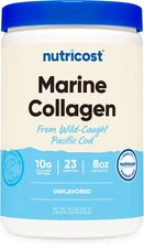 Nutricost Marine Collagen Powder Wild Caught Fish(Unflavored)(8 oz)(28 Servings)