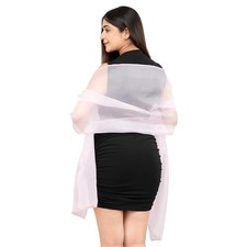 FYNITE Sheer Organza Shawls and Wraps for Women   79"x21" Inches Baby Pink