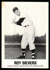 1977 Galasso Glossy Greats Roy Sievers Washington Senators #43