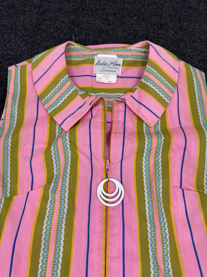 Abrigo de casa de colección años 60’s/70’s Mod MCM Dela-Ann Loungewear psicodélico groovy bata Foto 3 de 4