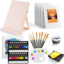 Paint Set, Acrylic Paint Set for Kids  Adults - Painting Supplies With18 Acryli