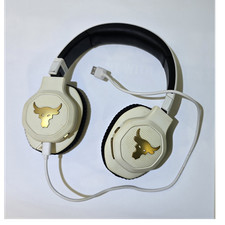 Under Armour JBL Streak Over-Ear USB Headphones White Gold Adjustable Headband