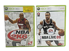 NBA 2K6 (Xbox 360, 2005) 2K Sports & NBA Live 09 (Xbox 360) Complete w/Manuals