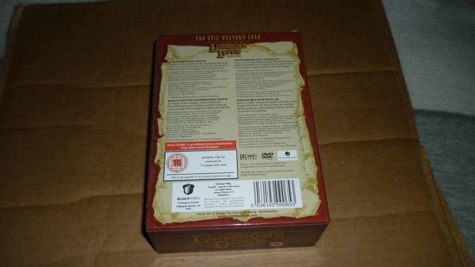 Larry McMurtry's Lonesome Dove Collection DVD-8 Disc SET, VGC, Region 2 - Image 3 of 4