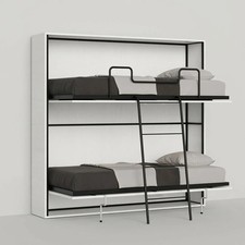 Lit superposé escamotable avec matelas inclus 85x185cm Kando 2MBF