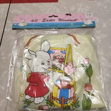 Vintage 90s Easter Windsock 60 Inches Bunny Chick Beachwood Ltd 1992