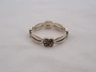 Estate Sterling Silver Size 8 Nice Marcasite Band / Ring GV-11