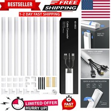 Cable Hider Wall - 153" Wall Cord Hider, Cable Concealer, Wire Covers for Cor...