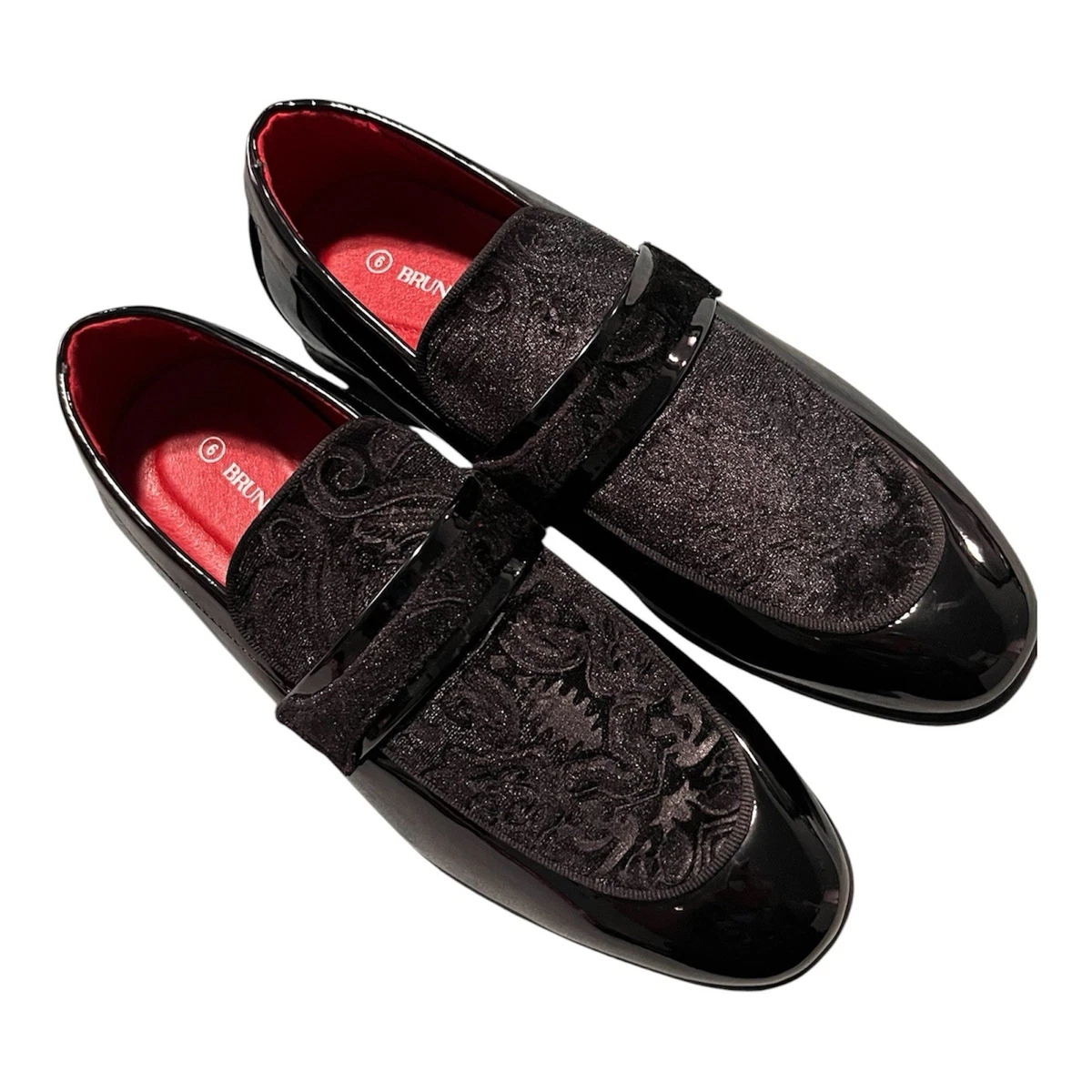 Ted Baker London Treep2 Black Paisley Velvet Smoking Slipper Loafers The Estate Slipper in Black Velvet main image 4
