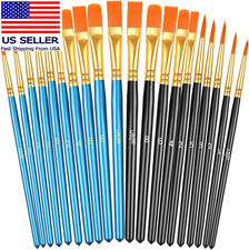 20 Pcs Paint Brushes, Acrylic Painting Brush Set, Watercolor Brushes, Acrylic Br