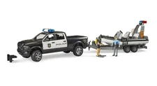 Bruder Police Emergency Vehicle Set With Pickup Boat Diver Police Figures