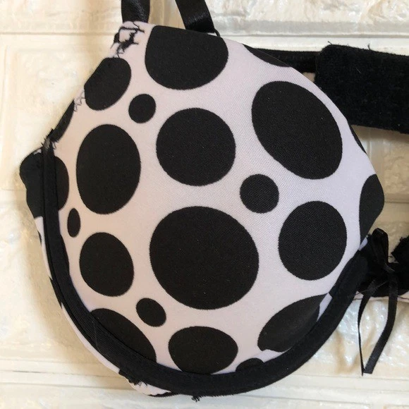 Rampage intimates black white polka dot padded bra 34C - Изображение 2 из 4