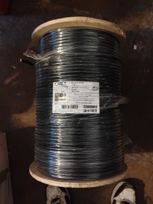 Carol RG-11/U Type 75w 14awh- ccs Black 1000ft  Power Limited Circuit Cable,...
