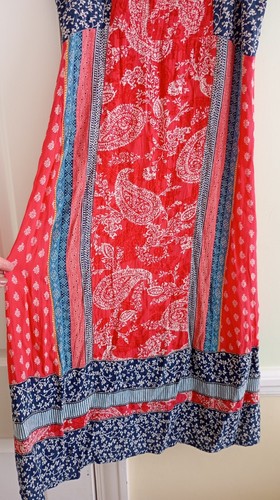 SIZE UK 12 MONSOON MULTICOLOURED FLORAL INDIAN SUN DRESS BOHO HOLIDAY SUMMER - Picture 14 of 21