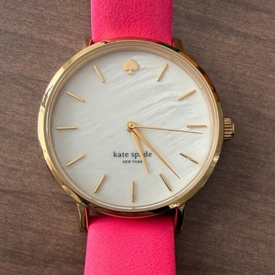 Kate Spade New York Metro Live Colorfully women quartz watch MOP dial Hot Pink