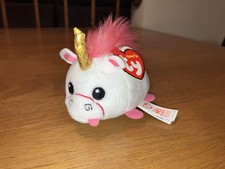 TY Teeny Tys Beanie Baby 4" FLUFFY the Unicorn (Despicable Me 3) Plush Stuffie