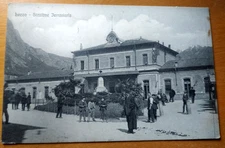 LECCO _   STAZIONE FERROVIARIA con Grande Animazione  Cittadina Vg. 1917 F.P.