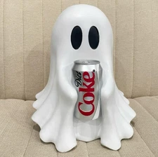 2025 New COCA-COLA Ghost Figurine Holding w/ Diet Coke Can Halloween Decor State