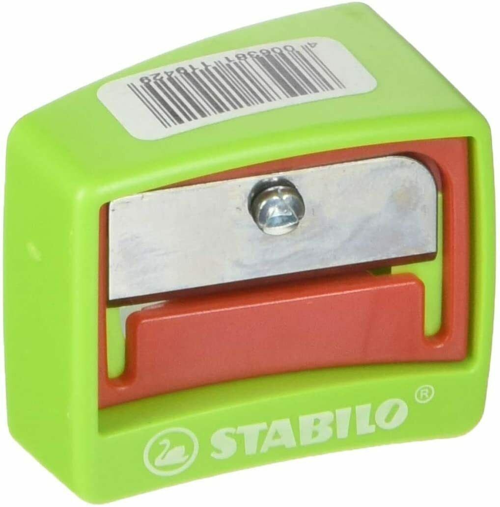 Stabilo Woody Jumbo Hole Pencil Sharpener Large Wax Crayons x 2