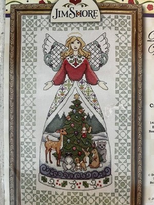 Jim Shore Christmas Cross Stitch Winter Angel Tree Animals Snow Deer Bears New