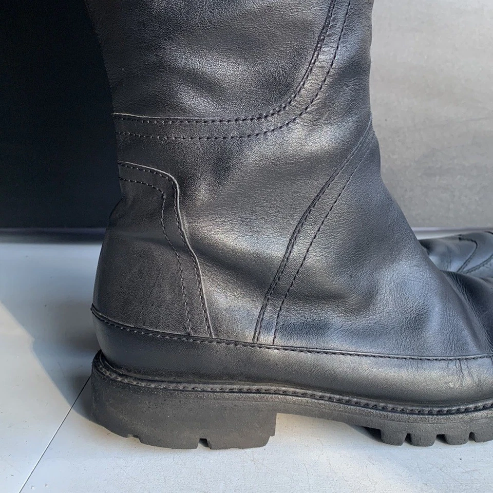 Botas de invierno Hunter Steamboat de cuero negro para mujer 8,5 nieve clima frío Foto 3 de 4