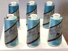 Lot of 6  Maxi-Lock Serger Thread 3000 Yard 3-Radiant, 3 Queen Turquoise NEW