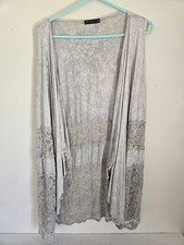 T Party Women's Lacey Sleeveless Overshirt Shrug XL Made in USA FREE SHIPPING